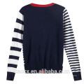 15STC6711 bamboo colorful striped sweater